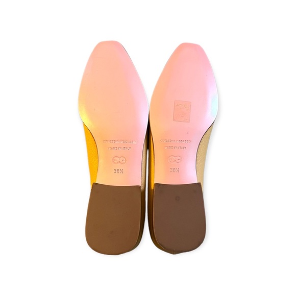 NEW Escada Buttery Yellow Loafers Ornate Gold Buckle Style 27351 Handmade Italy - Picture 6 of 14